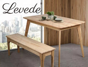 Levede 1XDining Chairs Bench Chair Seat Wooden Kitchen Outdoor Garden Patio