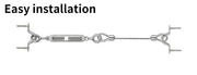 Traderight Balustrade Wire Kit Rope Stainless Steel Eye Fork Turnbuckle 10 Pack