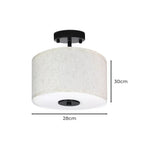 Emitto Pendant Ceiling Light Led Modern Lamp Bedroom Living Room Linen Washable