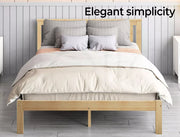 Levede Wooden Bed Frame Single Size Mattress Base Timber