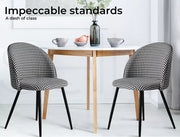 Levede 2x Dining Chairs Kitchen Cafe Lounge Chair Sofa Upholstered Padded Seat