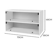 Stacked Shoes Storage Cabinet LED Sneaker Display Case Stackable Rack Lighted