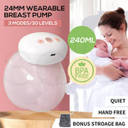 Portable Electric Breast Pump Wearable USB Silent Hands-Free Automatic Milker