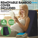 Dreamz Wedge Pillow Sleep Bed Cushion Cool Gel Memory Foam Neck Back Support