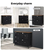 Levede Chest of 5 Drawers Storage Cabinet Dresser Lowboy Organizer Suede Drawer
