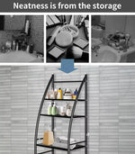 Dutxa 3 Tier Over Toilet Storage Shelf Rack Stand Washing Machine Steel Shelves