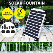 Solar Fountain 5W Powered Water Power Garden Pond Pool Bird Bath Outdoor