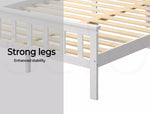 Levede Wooden Bed Frame Queen Double Single Mattress Base Solid Pine White