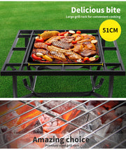 Fire Pit BBQ Grill Pits Outdoor Fireplace Camping Portable Garden Patio Heater