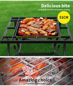 Fire Pit BBQ Grill Pits Outdoor Fireplace Camping Portable Garden Patio Heater.