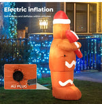 Santaco Christmas Inflatable Gingerbread Man 1.5M Xmas Decor LED Lights Outdoor