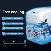 Spector Car Fridge Freezer 35L 12V Chest Refrigerator Portable Travel Camping