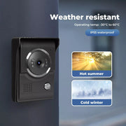 Video Door Bell WiFi Phone Intercom System with Monitor Doorbell Camera Wireless