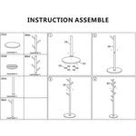 Levede Coat Rack Hat Clothes Stand Hanger Garment Hook Tree Rail Organizer White