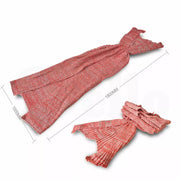 Mermaid Tail Crochet Blanket Sofa Rug Knit Handmade Soft Sleeping Bag Xmas Gifts