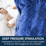 Dreamz 9KG Adults Size Anti Anxiety Weighted Blanket Gravity Blankets Royal Blue