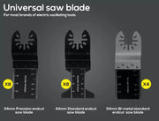 Traderight 20 Pcs Oscillating Multi Tool Saw Blades Workshop Metal Wood Carbide