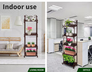 Levede Plant Stand 3/4/5 Tiers Outdoor Indoor Metal Flower Rack Garden Shelf
