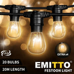 Emitto Festoon String Lights Christmas Party Garden Decor Plant Fruit Grow Light