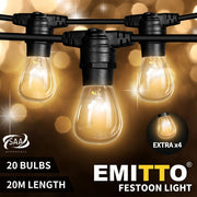 Emitto Festoon String Lights Christmas Party Garden Decor Plant Fruit Grow Light