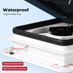 Manan Caravan Roof Vent Shower Hatch Air Exhaust Fan LED Light Camper Trailer