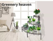 Levede Plant Stand Outdoor Indoor Metal Flower Pots Rack Corner Planter Shelf