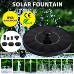 Solar Fountain Powered Water Power Floating Kit Garden Pond Pool Bird Outdoor