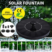 Solar Fountain Powered Water Power Floating Kit Garden Pond Pool Bird Outdoor