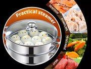 Toque Stainless Steel Steamer Pot Home Kitchen Cookware Tool Hot Pot  4 Tier