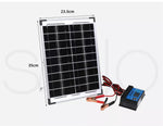 12V 10W Solar Panel Kit Mono Backup for Caravan Car Battery Charging Controllers