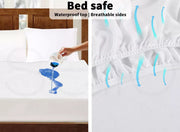 Dreamz Mattress Protector Topper GRS Recycled Polyester Fitted Cover Queen King