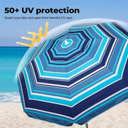 Centra 2.2M Outdoor Beach Umbrella Tilting Patio Tropical Shelter Parasol