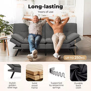 Levede Sofa Bed Futon Recliner Lounge Couch Convertible Fabric 3-Seater 180cm