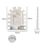 Yezi Hollywood Mirror Arch-shaped Vanity Makeup Mirror with Lights Tabletop