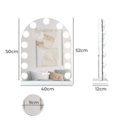 Yezi Hollywood Mirror Arch-shaped Vanity Makeup Mirror with Lights Tabletop