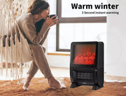 Spector Space Heaters Electric Portable Instant Fireplace Heater 3D Flame 2000W