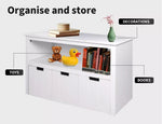 Levede Kids Toy Storage Unit Organiser Box Cabinet Bookshelf Child Drawer Wooden
