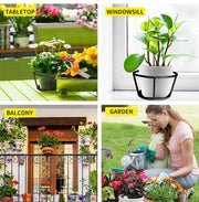 1xLevede  Flower Holder Plant Stand Hanging Pot Basket Plant Garden Wall Storage