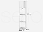 Emitto Floor Lamp Storage Shelf LED Wood Standing Reading Corner Light White