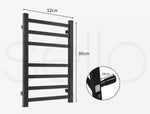 Wall-Mounted Heated Towel Rack – 7-Bar Electric Towel Warmer, Black Finish