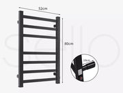 Wall-Mounted Heated Towel Rack – 7-Bar Electric Towel Warmer, Black Finish