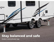 Manan 2X 410mm-545mm Drop Down Corner Steadies Legs 1200LB Caravan Trailer Steel