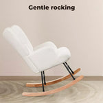 Levede Rocking Chair Nursery Rocker Accent Tub Boucle Armchair Lounge Fleece