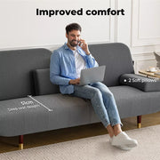 Levede Convertible Sofa Bed Lounge Couch Charging Station 3-Seater Side Table