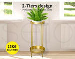 Levede 2 Tiers Plant Stand Outdoor Indoor Metal Flower Pots Rack Garden Shelf