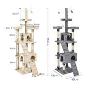 Pawz Cat Tree Scratching Post Scratcher Tower Condo Furniture Ceiling High 210cm