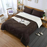 Microfibre Reversible Quilt Duvet Doona Cover Set Double/Queen/Super/King Size