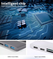 USB 3.0 Type-C HUB 6 Port Powered Adapter High Speed Splitter for MacBook pro