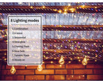 300/800 Led Curtain Fairy Lights Wedding Indoor Outdoor Christmas Garden Party