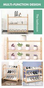 Levede 3 Tiers Bamboo Shoe Racks Storage Organizer Wooden Shelf Stand Shelves